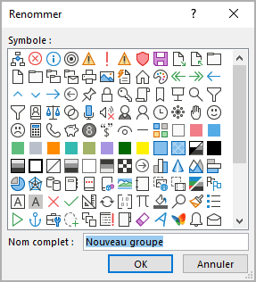 Renommer de nouveau groupe dans Options Word 365