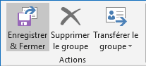Le groupe Actions dans Outlook 2016