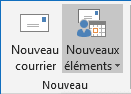 Nouveaux éléments dans Outlook 2016