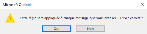 Microsoft Message dans Outlook 2016