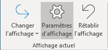 Paramètres d'affichage Outlook 365