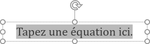 Equation dans PowerPoint 2016