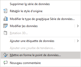 Mettre en forme le point de données dans PowerPoint 365