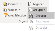 Grouper dans le groupe Organiser PowerPoint 365