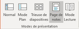 Le groupe Modes de présentation dans PowerPoint 365