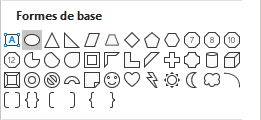 Ellipse dans Formes de base Excel 365