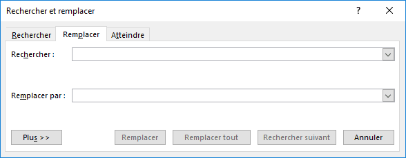 Rechercher et remplacer dans Word 2016