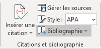 Bibliographie dans Word 365