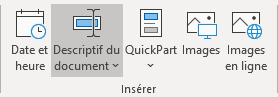 Descriptif du document dans Word 365
