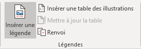 Insérer une légende dans Word 365