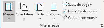 Marges dans Word 365