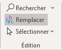 Le bouton Remplacer dans Word 365