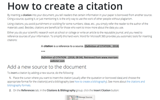 Comment Creer Une Citation Multi Source Microsoft Word 16