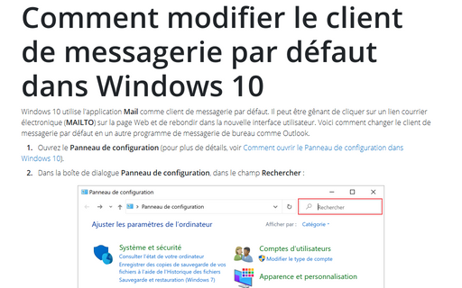 Comment modifier le client de messagerie par défaut dans Windows 10