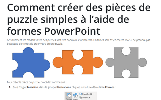 Comment créer des pièces de puzzle simples à l’aide de formes PowerPoint