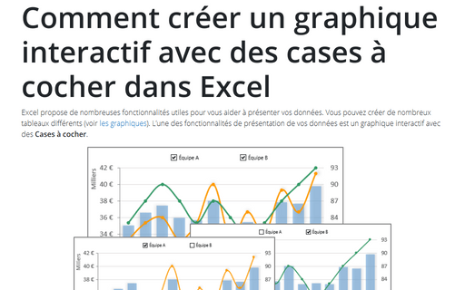 Comment créer un graphique interactif avec des cases à cocher dans Excel